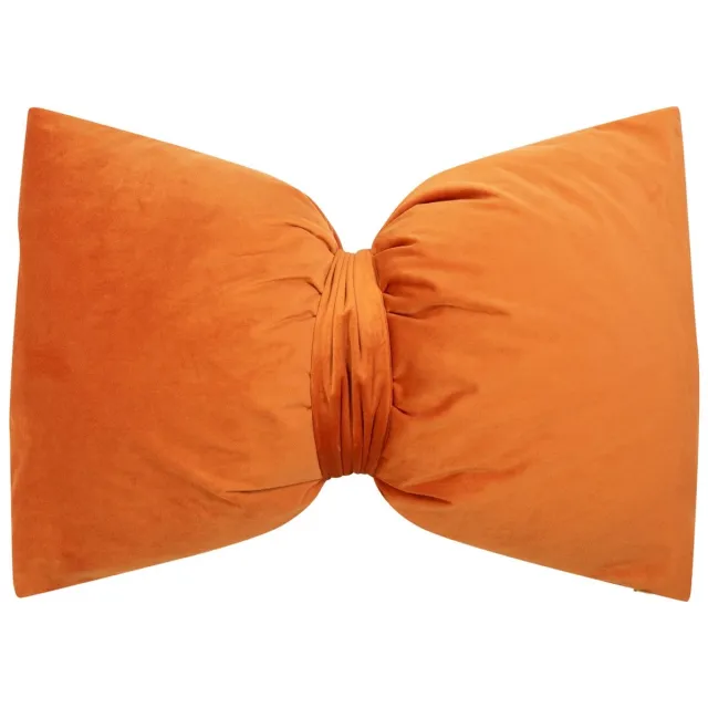 Mars & More Strik kussen - fluweel oranje - 40 x 60 cm