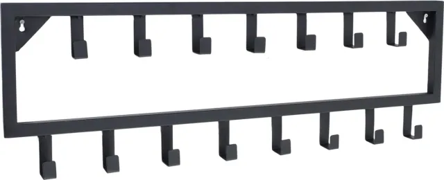 LOFT42 Bono Kapstok - Zwart – Metaal – 15 haken - 80x26x4