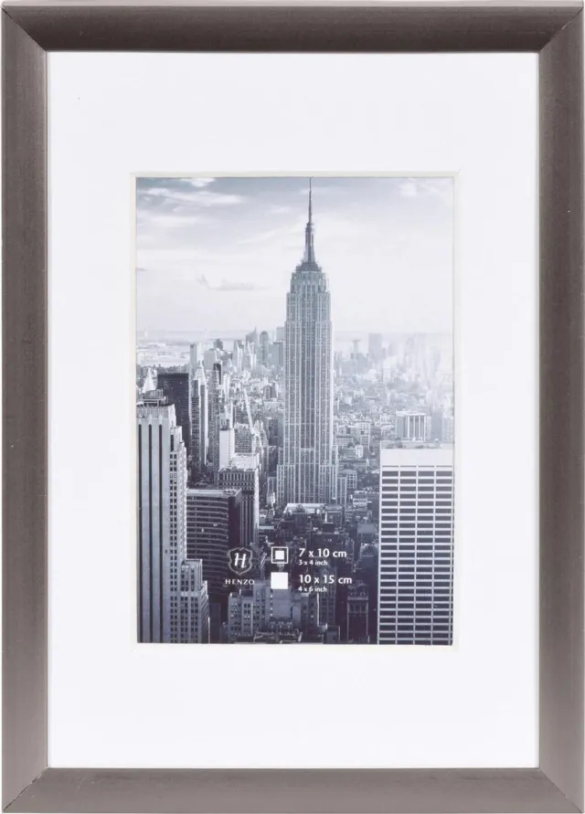 Henzo Fotolijst - Henzo - Manhattan - Fotomaat 10x15 cm - Donkergrijs
