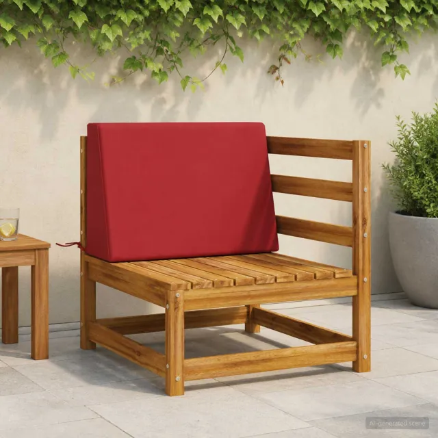 vidaXL Rugkussen SOEST 100% Polyester Wijnrood 60 x 20 x 40 cm