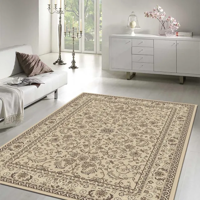 Muratap Nain Klassiek - Laagpolig Oosters Vloerkleed - Vintage Tapijt - Creme Beige- 80x150 CM