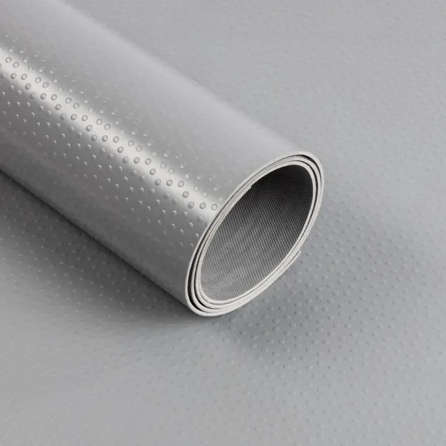 Floordirekt Rubber loper - Rubbermat - Dots - 2 mm - Grijs - 120 x 100 cm