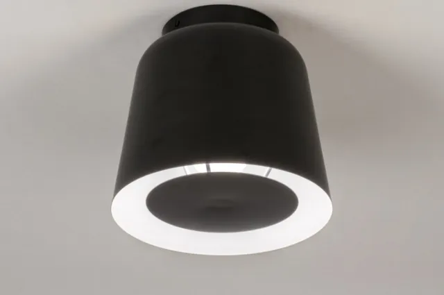 Lumidora Plafondlamp 73809 - Plafonniere - ALLENBY - E27 - Zwart - Metaal - ⌀ 22 cm