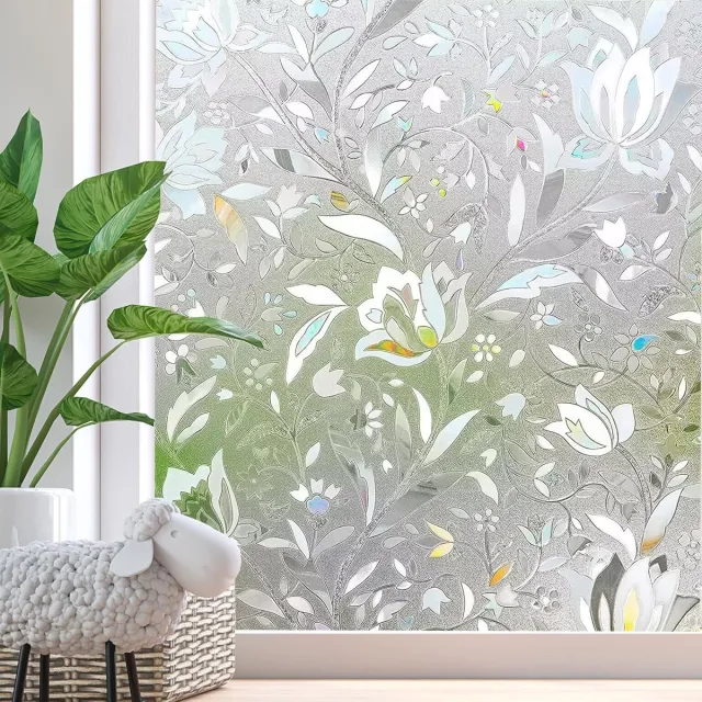 Zindoo Decoratieve Raamfolie - Privacy Bescherming - 1 stuk - 90 x 200 cm Tulp