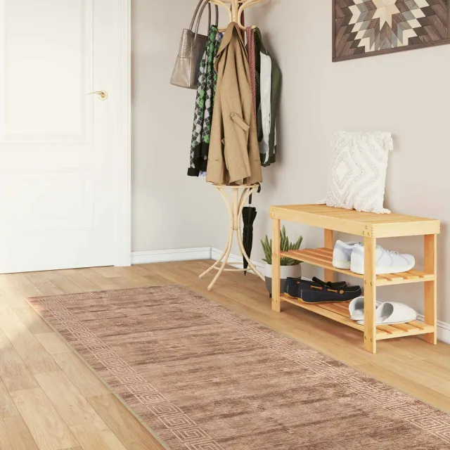 vidaXL Vloerkleedloper MARSA Beige en goud 100 x 250 cm, foto 2