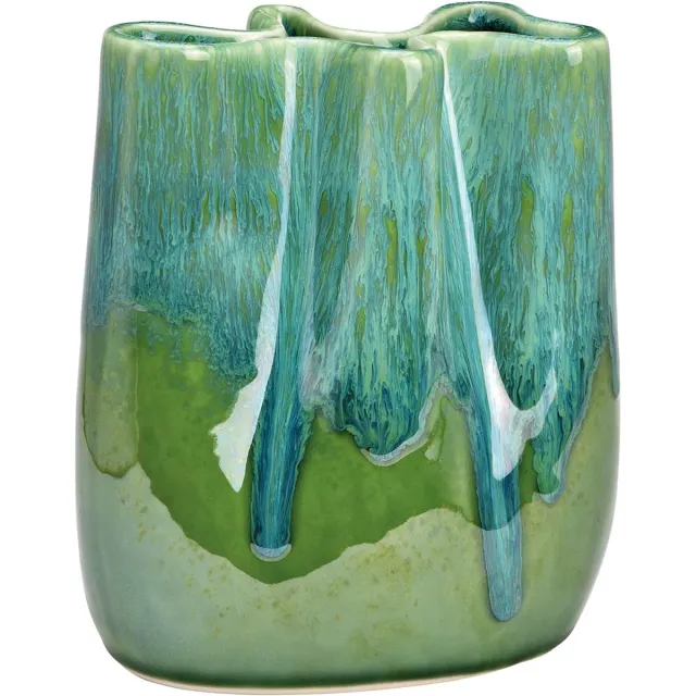 Wurm Porseleinen vaas groen (B/H/D) 15x18x10cm