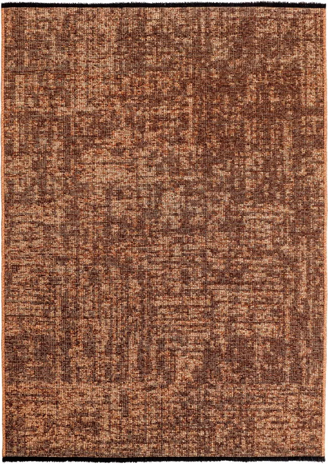 Muratap SPACE Vloerkleed – Laagpolig Velours – Modern & Sportief – Katoen & Chenille – Koper- 200x290 CM Terra