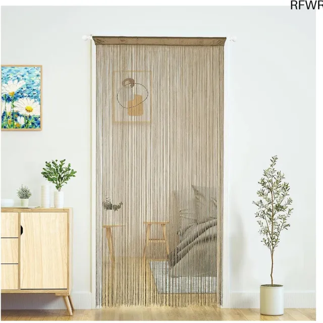 RFWR String Gordijn voor Deuropeningen en Raamdecoratie - Diepe Ecru 100x200cm
