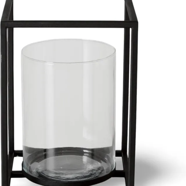 Dulaire Windlicht Modern Zwart Metaal