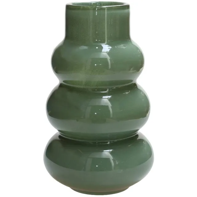 Vase The World Vaas Lomami Elite | Groen | Mondgeblazen glas | Ø18 x H30 cm Green