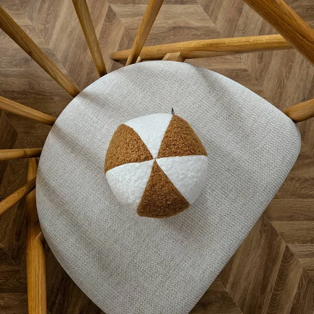 Decordruk Soft Loop - Sierkussen - Biało-Karmel - 20 cm Wit;Karmel