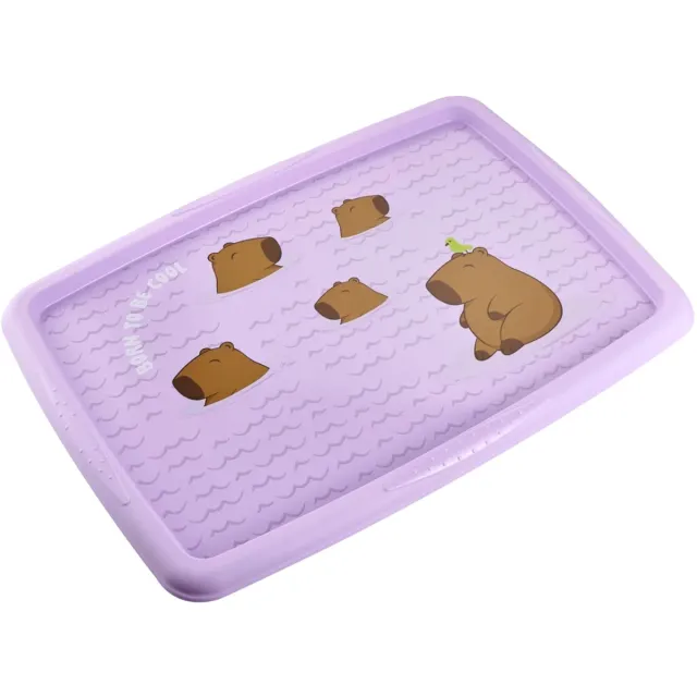 Keeeper opbergbox Karolina Capybara, 45 liter, soft purple, 40x55x30 cm Purple;Brown