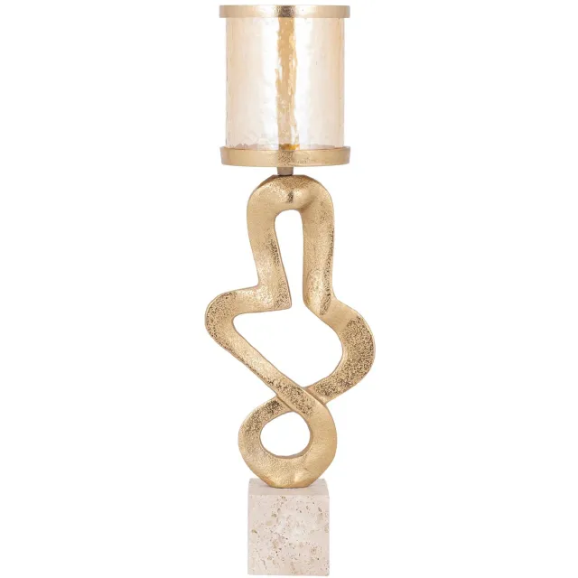 PTMD Kandelaar Sianaine - Goud - 11.5x11.5x48cm