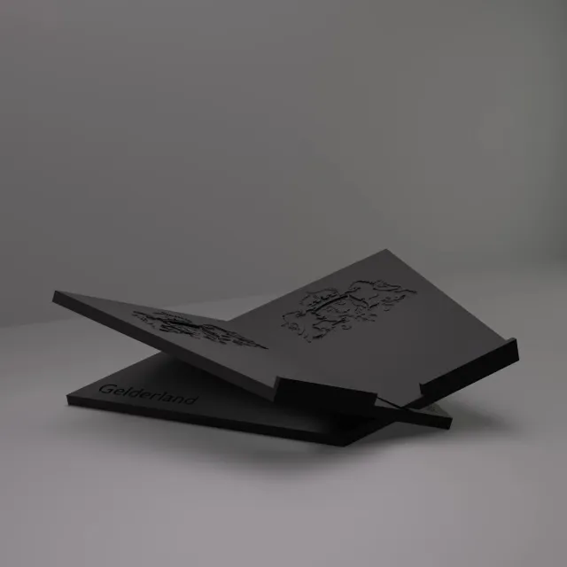 3d-gezellig Boekenstandaard Gelderland - Boekensteun - Boekenhouder - Book Holder - 37*25*10 cm - Zwart - 100% gerecycled PLA (bioplastic)