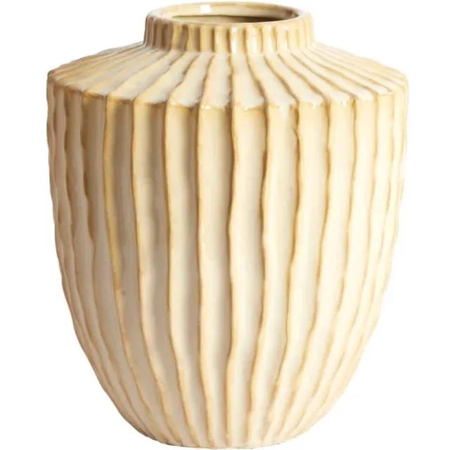 Light & Living Vaas Talea - Bruin - Ø25x28cm - Keramiek- Bloemenvaas - Woondecoratie - Decoratieve vaas voor woonkamer of slaapkamer