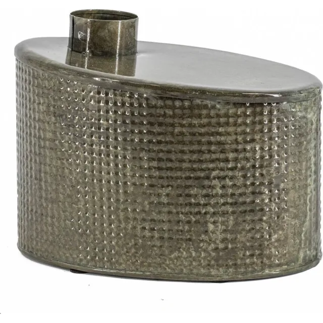 homebound by ky Metalen vaas ovaal olive stone | 15x23x18cm | vaas Groen