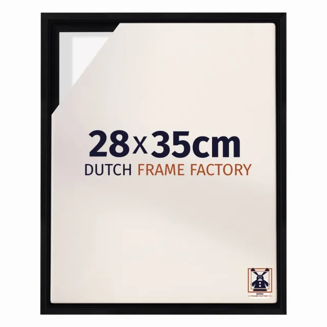 Dutch Frame Factory Baklijst 28x35 cm - Zwart Mat - Geschikt voor Canvasdoek - MDF Baklijst Lausanne