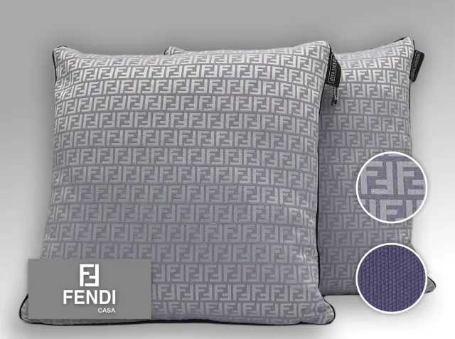Diva Novita Fendi - Kwaliteits sierkussen gemaakt van originele Fendi Casa stof Paars