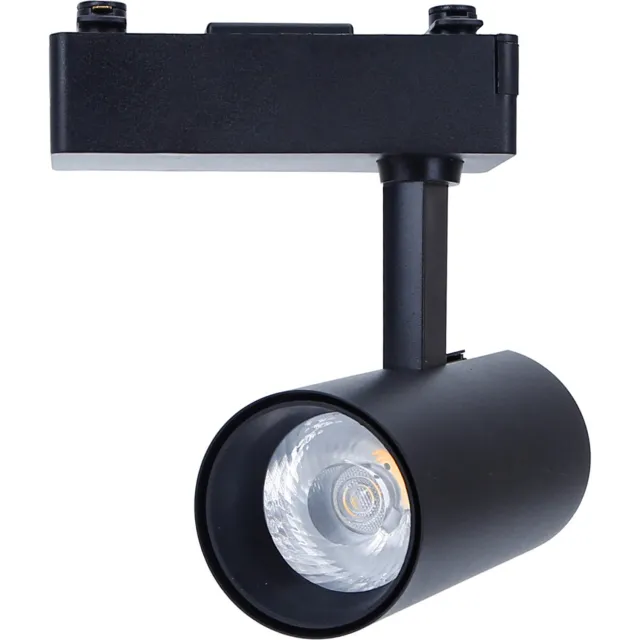 BES LED LED Railverlichting - Track Spot - Aigi - 1 Fase - 10W - Natuurlijk Wit 4000K - Rond - Zwart