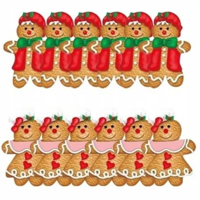 eCarla BSN47 - Kersthangers Set - Multicolor - Houten Peperkoekjes Design - 12 Stuks multi