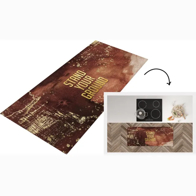 KitchenYeah Keukenloper - Loper keuken - Zelfvertrouwen - Goud - Roségoud - Keukenloper vinyl Multicolor