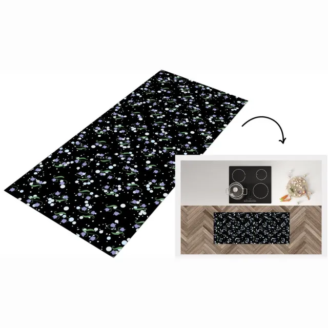 KitchenYeah Keukenloper - Loper keuken - Bloemen - Patronen - Pastel - 120x50 cm - Keukenloper vinyl Multicolor