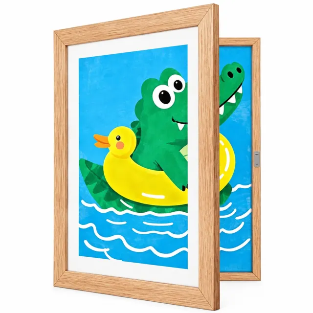 SWGOTA Openklapbare tekeningenlijst 21,6 × 27,9 cm - Naturel met houtlook - Rechthoekige opberglijst van MDF