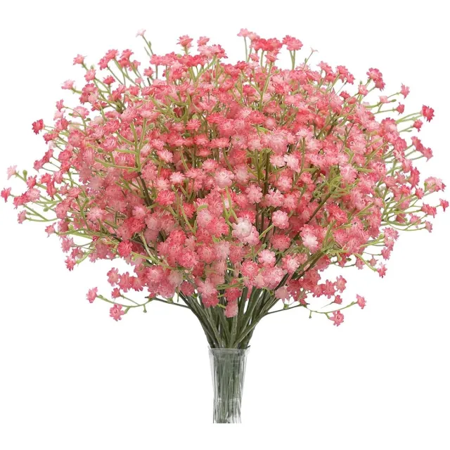 oneay 10-delige set - Kunstgipskruid, witte bloemen, doe-het-zelf boeketdecoratie, bruiloft/huisdecoratie.