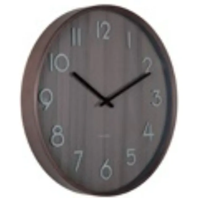 Karlsson Wandklok Pure Small - Bruin - Ø22cm - Wandklok Modern