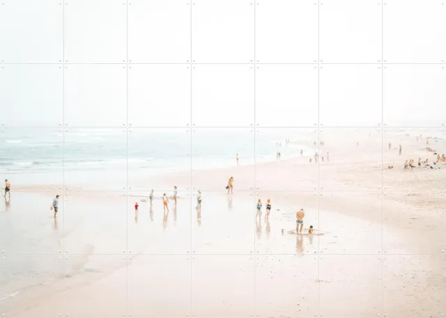 IXXI At the Beach, Ingrid Beddoes - 140 x 100 cm - Grote wanddecoratie en posters - Minimalisme, Naturalisme, Realisme, Fotografie, Woonkamer Lichte tinten / Pastel kleuren / Blauw / Bruin / Grijs / Wit