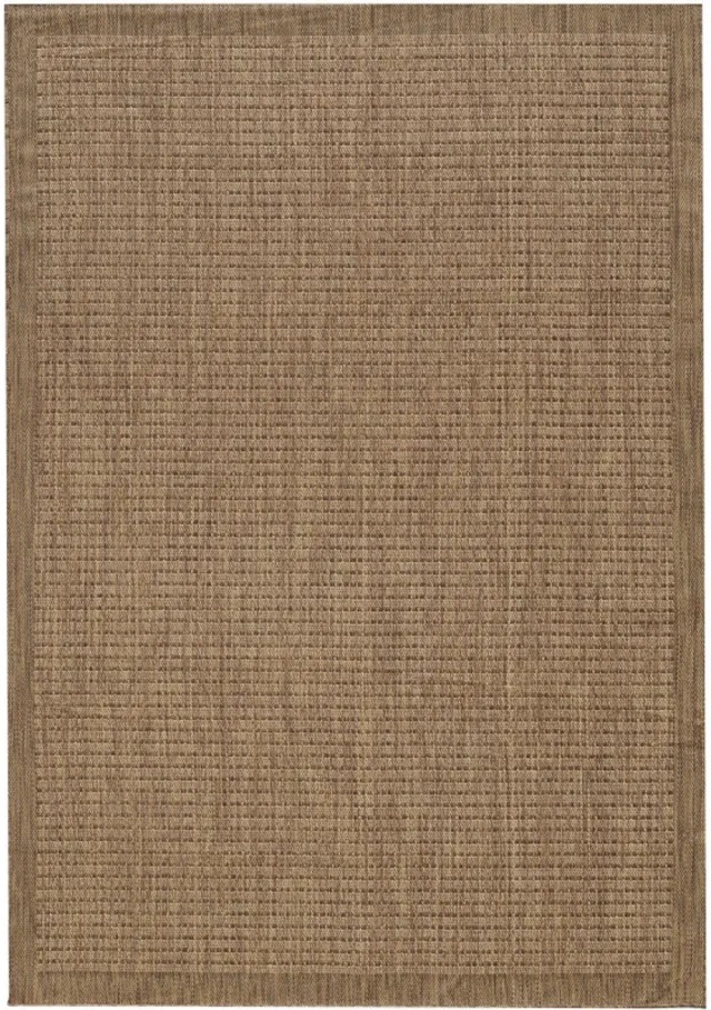 Giza Vloerkleed – Bruin met Kader – Laagpolig & Modern – Voor Binnen & Buiten – 120x170 cm