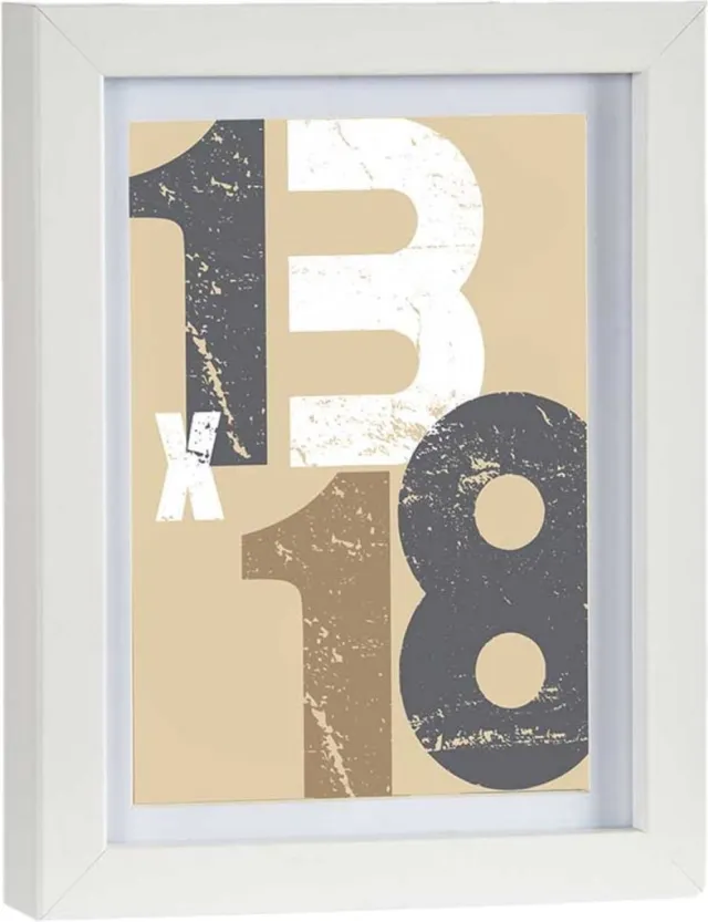 Arte r Houten fotolijst - wit - 15 x 20 cm - fotolijstje - met passe-partout - decoratie
