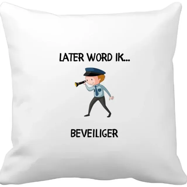 Akyol later word ik beveiliger Kussen hoes - Beveiliger - beveiligers - securitymedewerker - toezichthouder - bodyguard - 40 bij 40 cm Multicolor