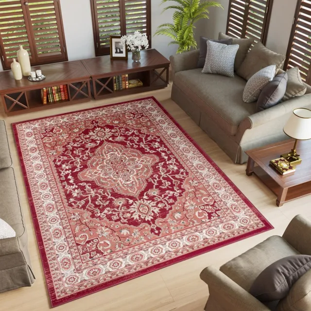 Tapiso Colorado Vloerkleed Rood Modern Oosters Woonkamer Tapijt Maat- 160x220 Rood4
