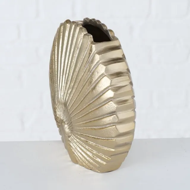Boltze Vaas - Goud - Aluminium - 16x16x7cm- Decoratie vaas - 2020213