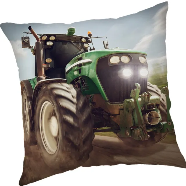 Jerry Fabrics s.r.o. Tractor Green kussenhoes 45x45 cm Groen