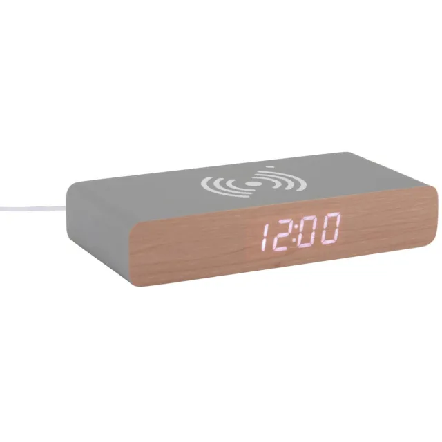 Karlsson Wekker Retro Flat Led - Muisgrijs - 16.1x7.6x3cm - Scandinavisch - Wekker voor slaapkamer - Wekkers
