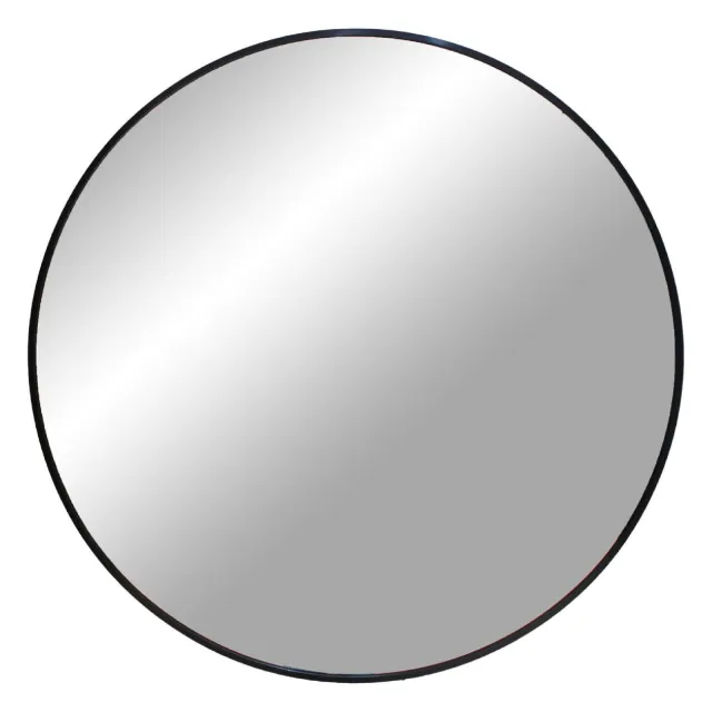 Nest of Nora Wandspiegel rond ø60 cm - Aluminium en glas - Zwart