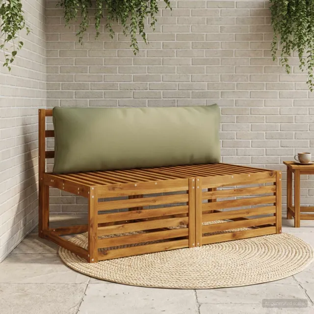vidaXL Rugkussen PUTTEN 100% Polyester Olijfgroen 120 x 40 x 15 cm