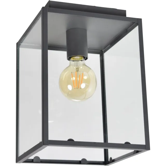 Urban Interiors Sky Plafondlamp Zwart - Helder glas - 21x21x27