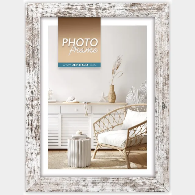 Zep Houten Fotolijst Vivan 6 wit/bruin voor foto formaat 10x15 - V33466