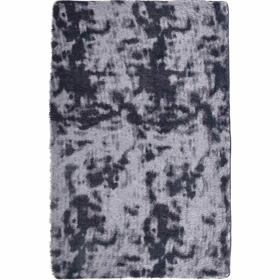 vidaXL Hoogpolig vloerkleed NAVARRA 130x200 cm polyester donkergrijs