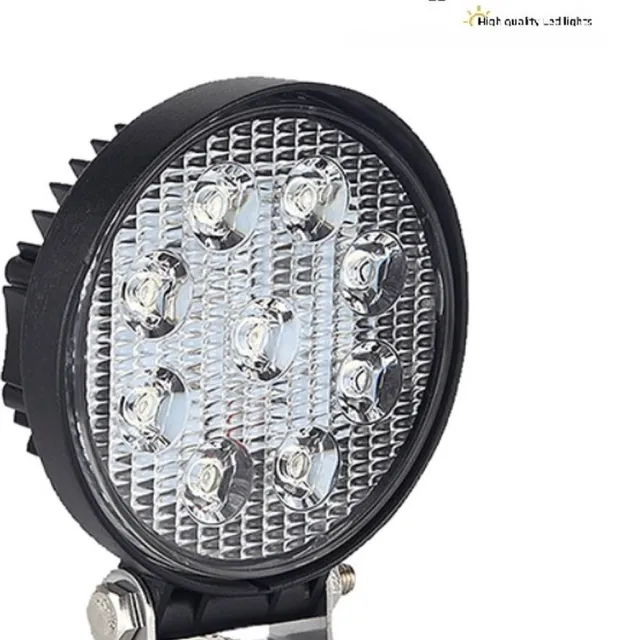 Lightbeam ronde 27 watt led breedstraler IP67 waterdicht zwart
