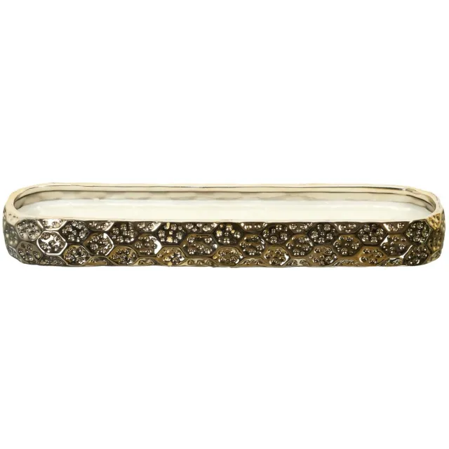 HOME DECO FACTORY Geurkaars - goud - L39 cm - 9 branduren - rechthoek - sierkaars Goudkleurig