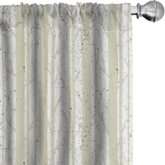ABAKUHAUS Wald Voorhangen – 2x75x225 cm – microvezel – halfdonkerend Grijs