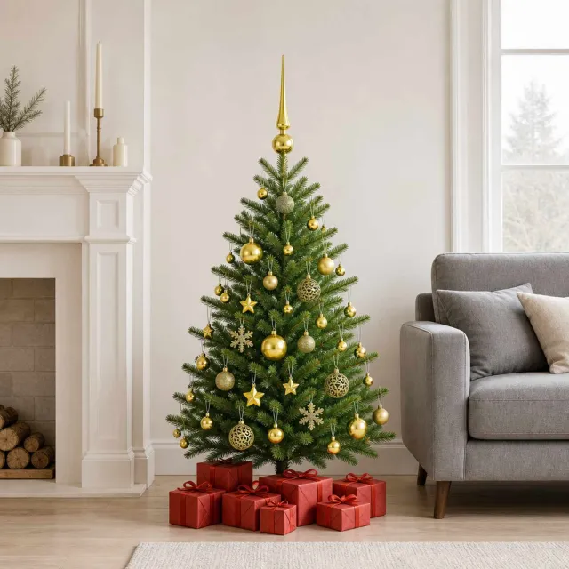 vidaXL Kerstballen set 111 st Lichtgroen Dia. 6 cm Polystyreen