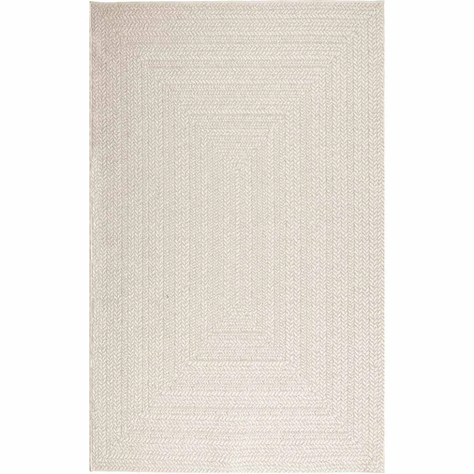 vidaXL Vloerkleed ZIZUR room binnen en buiten 160x230 cm jute look Crème