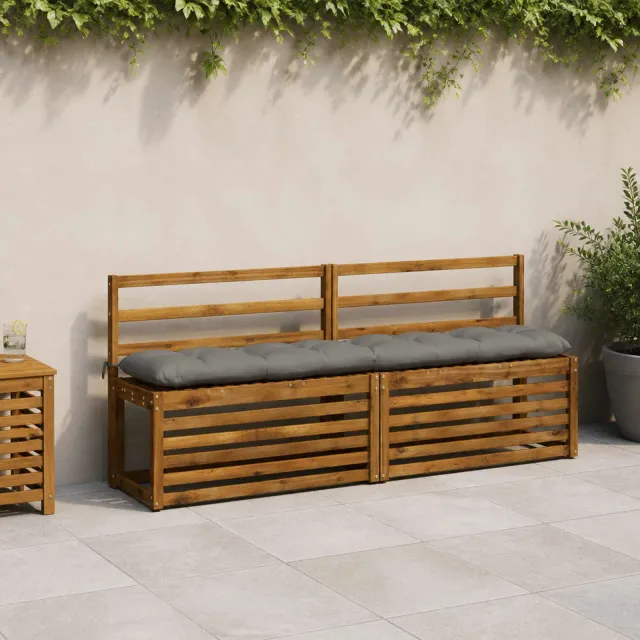 vidaXL Bankkussen VIANEN 100% Polyester Grijs 190 x 30 x 12 cm
