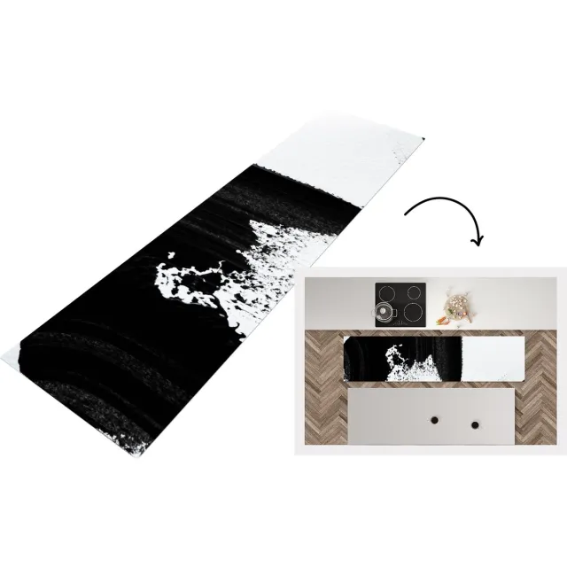KitchenYeah Keukenloper - Loper keuken - Verf - Abstract - Design - Keukenloper vinyl multicolor