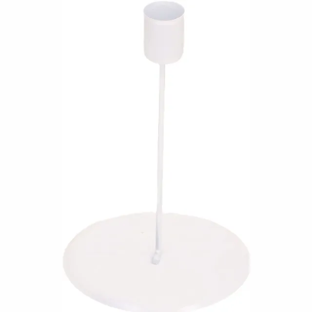 Emized Matte Witte Kandelaar - 15 cm Hoog, Ø 2,1 cm Matte White
